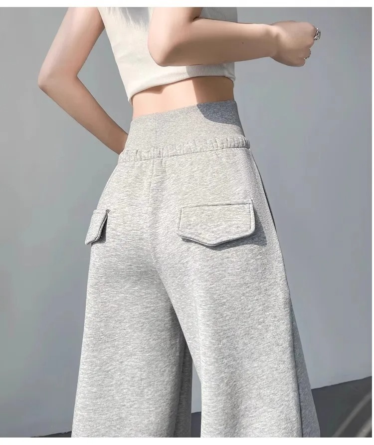 AliExpress Elegant Women's Pants Palazzo Flared Wide Killer High Waist OL Ladies Career Long Trousers, view 4