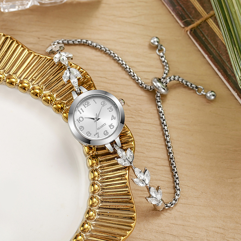AliExpress Women's Elegant Rhinestone Bracelet Quartz Watch, view 3
