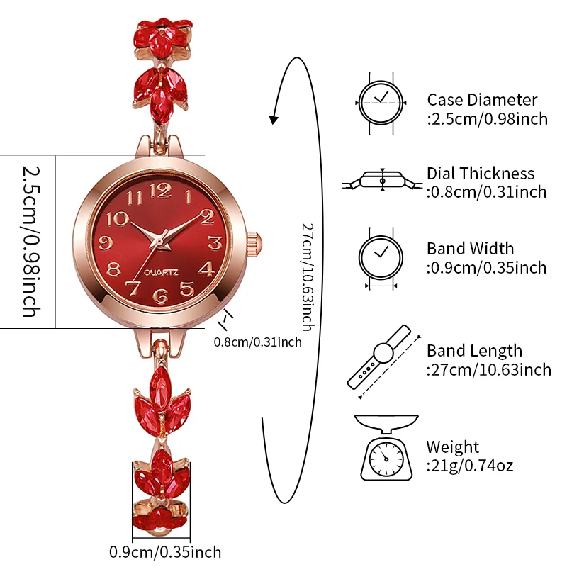 AliExpress Women's Elegant Rhinestone Bracelet Quartz Watch, view 6