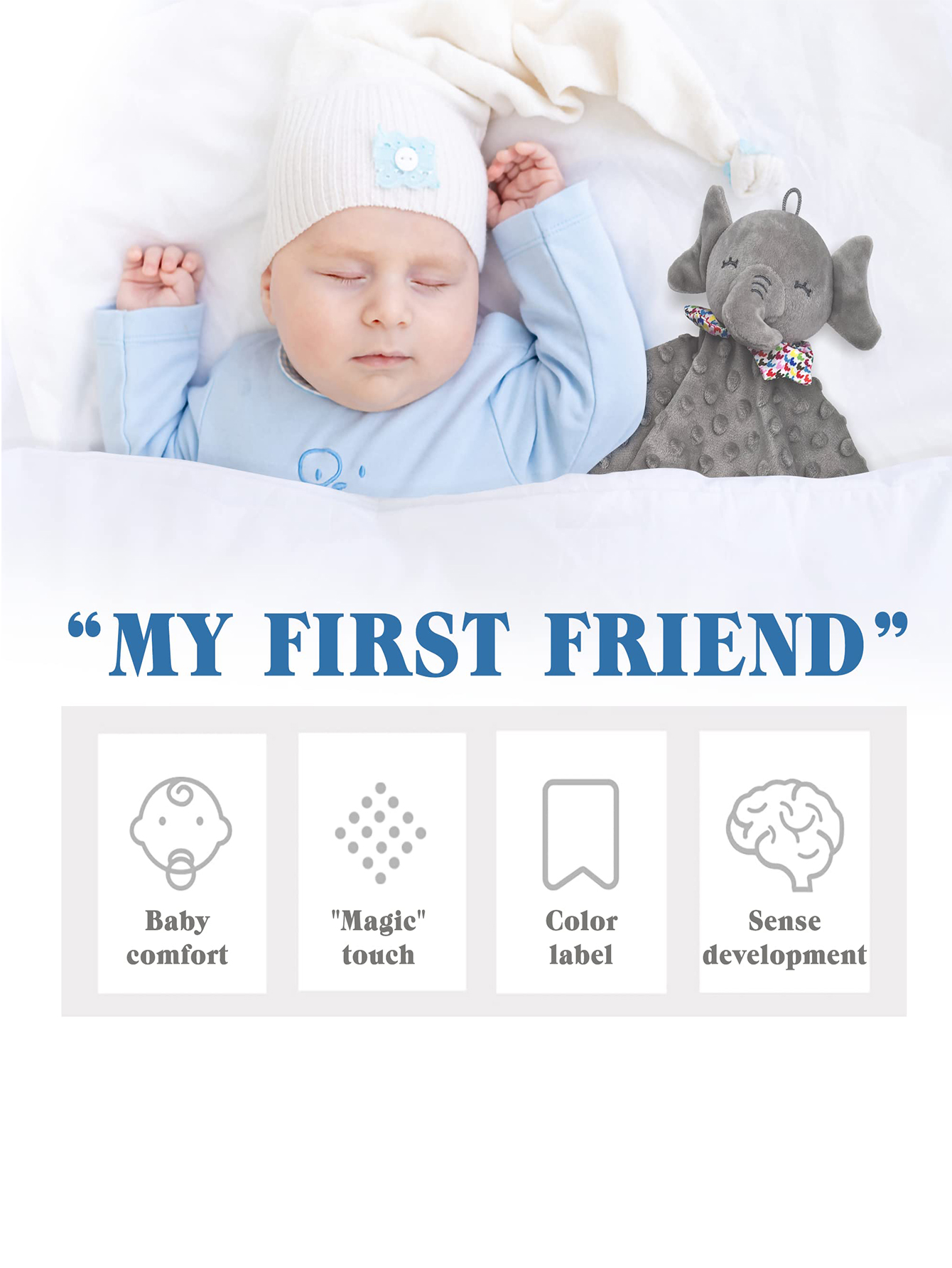 AliExpress Elephant Baby Comforter Blanket Soft Appease Towel Baby Rattle Animals Toys Soothe Reassure Sleeping Towel Lathe HangingToddler, view 4