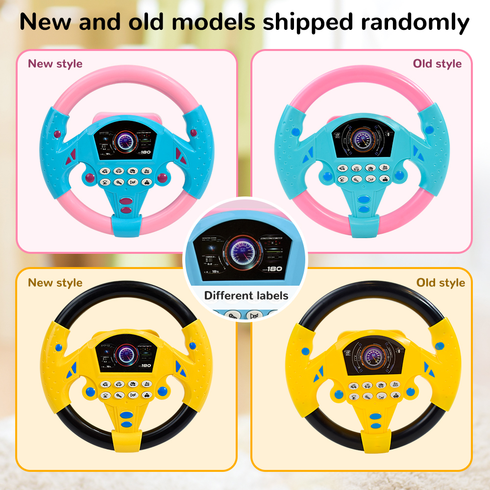 AliExpress Eletric Steering Wheel Toy with Light Sound for Baby Kids Educational Portable Simulated Driving Steering Wheel Vocal ToysToys, view 4