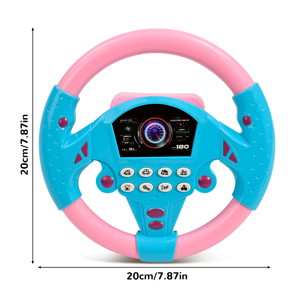 AliExpress Eletric Steering Wheel Toy with Light Sound for Baby Kids Educational Portable Simulated Driving Steering Wheel Vocal ToysToys, view 6