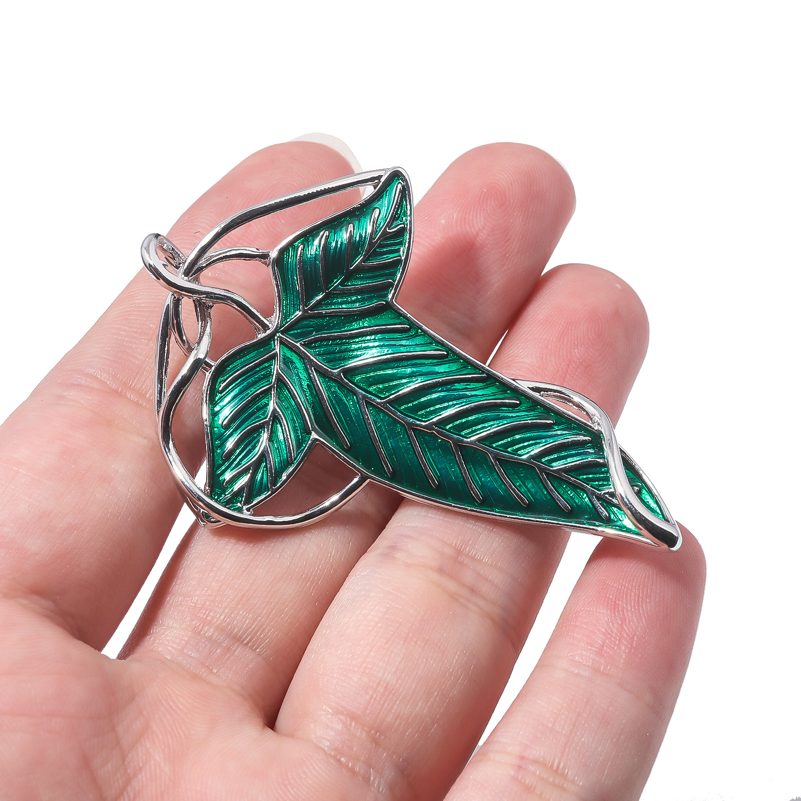 AliExpress Elf Green Leaves of Lorien Brooch Pin Tolkien Galadriel Legolas Frodo Baggins Aragorn Tree Enamel Badge Movie Jewelry Wholesale