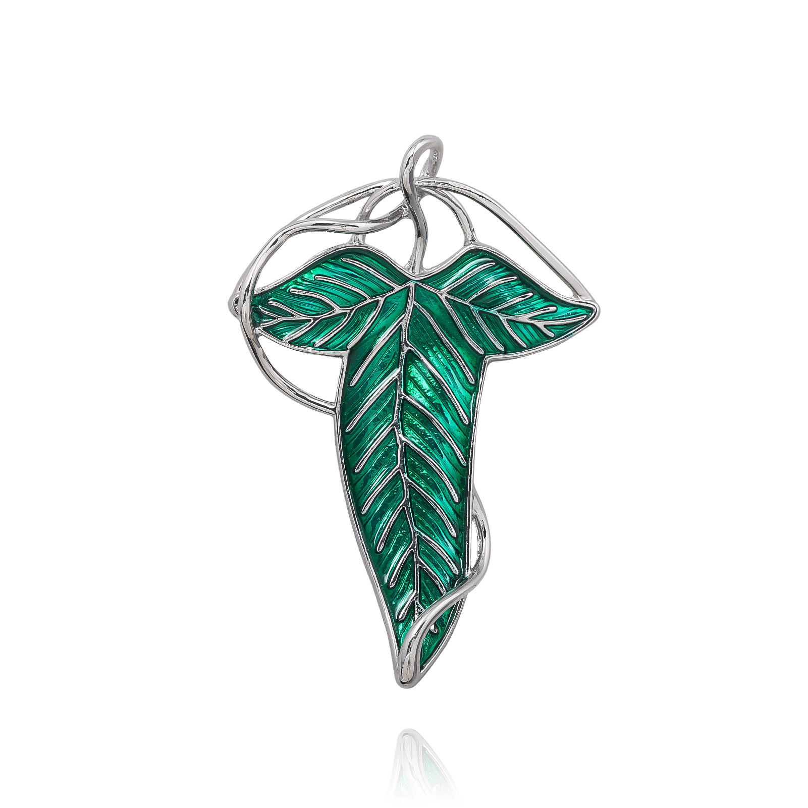 AliExpress Elf Green Leaves of Lorien Brooch Pin Tolkien Galadriel Legolas Frodo Baggins Aragorn Tree Enamel Badge Movie Jewelry Wholesale, view 6