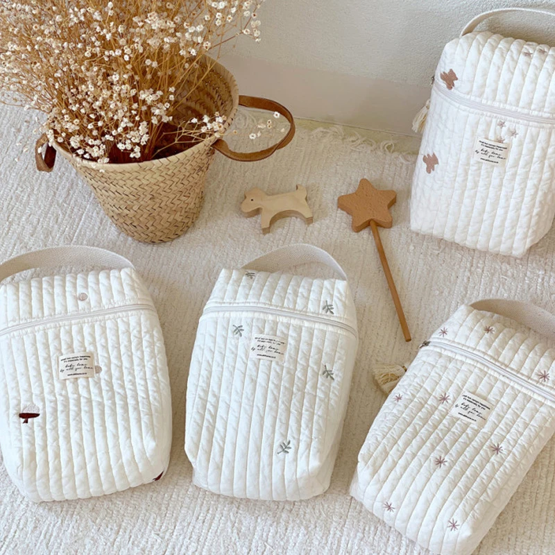 AliExpress Embroidery Portable Nappy Mommy Bag Stroller Hanging Bag Zipper Diaper Wet Bag Baby Items Storage Bag