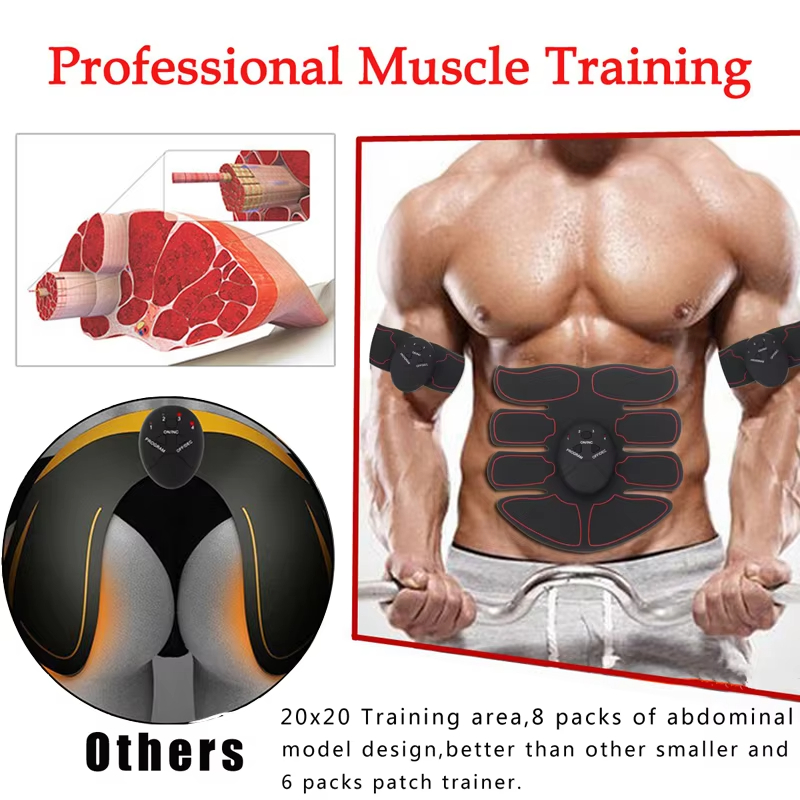 AliExpress EMS Muscle Stimulator Abdominal Hip Trainer Patch Portable ABS Body Shaping Toner Unisex Fitness Slimming Training Equipment, view 3