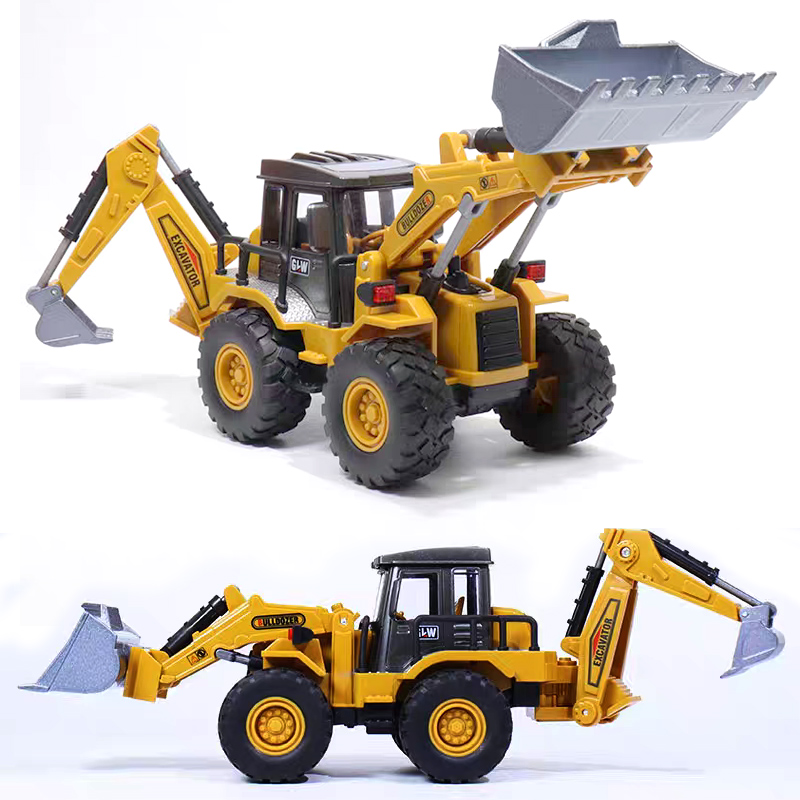 AliExpress Engineering Diecast Toys for Boys Alloy+Plastic Tractor Excavator Backhoe Crane Bulldozer Kids Truck Children Vehicle Model Gift, view 2
