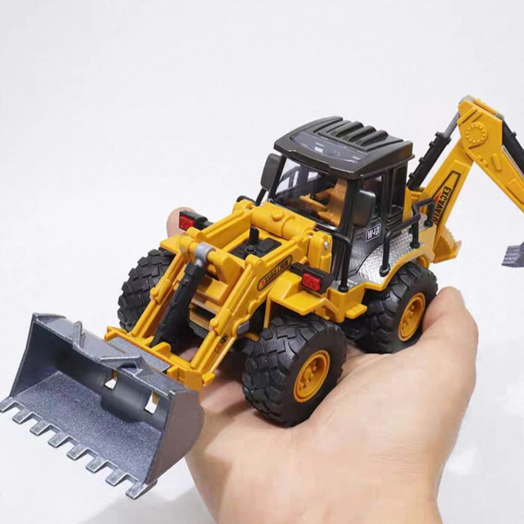 AliExpress Engineering Diecast Toys for Boys Alloy+Plastic Tractor Excavator Backhoe Crane Bulldozer Kids Truck Children Vehicle Model Gift, view 3