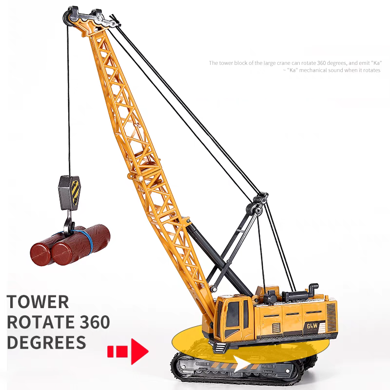 AliExpress Engineering Diecast Toys for Boys Alloy+Plastic Tractor Excavator Backhoe Crane Bulldozer Kids Truck Children Vehicle Model Gift, view 5