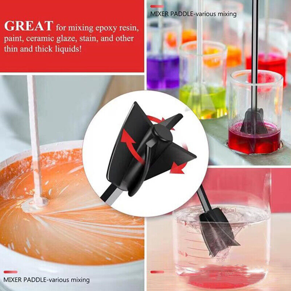 AliExpress Epoxy Mixer Paint Drill Attachment Paddle Consistency Liquids Resin Head Stirrer Mixer Paint Resin Attachment With Drill Chuck, view 5