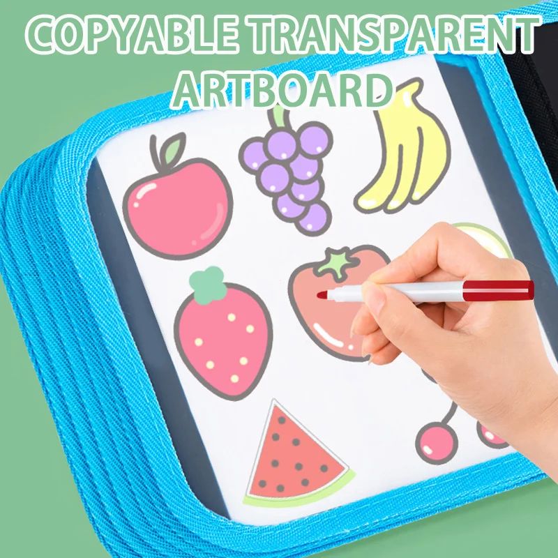 AliExpress Erasable Doodle Book for KidsToddlers Toys Reusable Drawing Pads with 12 Watercolor Pens Preschool Toy Trip Writing Painting Set, view 3