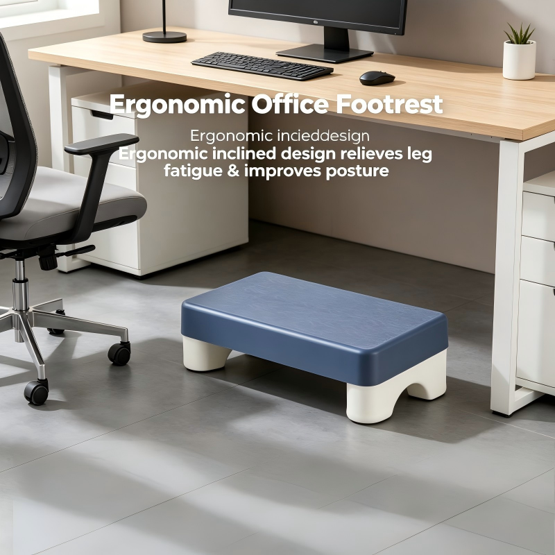 AliExpress Ergonomic PP Footrest Under Desk Foot Stool Comfortable Space-Saving Foot Rest for Office Work Study Sofa Home, view 3