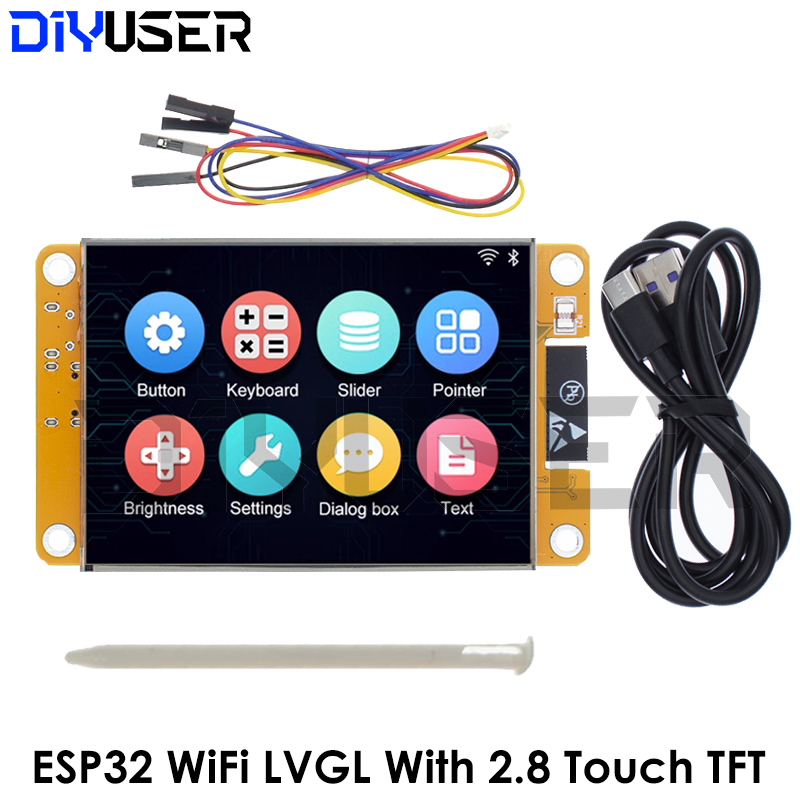 AliExpress ESP32 2.8 in Touchscreen LVGL Display Board