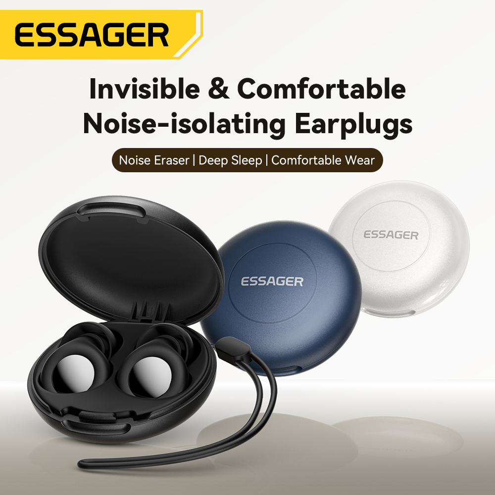 AliExpress ESSAGER Noise Cancelling Ear Plugs for Sleeping Soft Silicone Sleep Earplugs Noise Reduction Earbuds for Sleep Work Study Travel, view 2