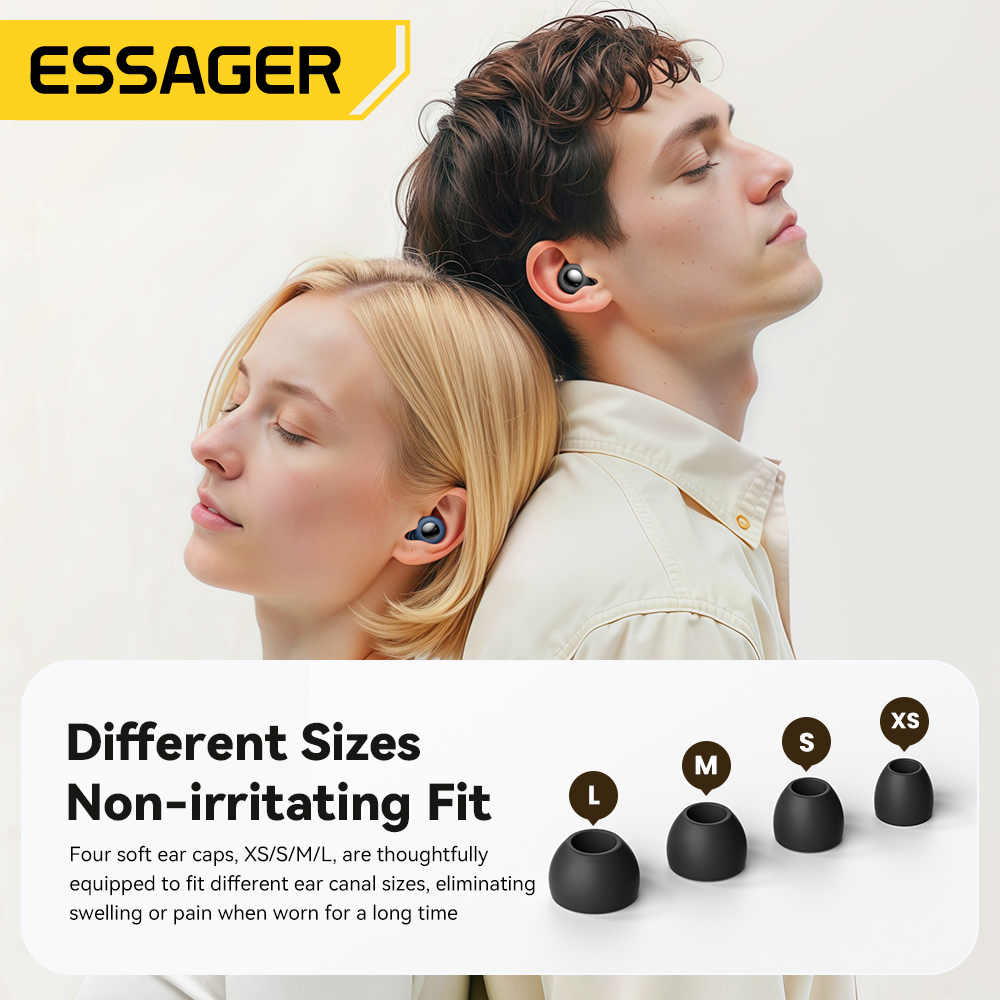 AliExpress ESSAGER Noise Cancelling Ear Plugs for Sleeping Soft Silicone Sleep Earplugs Noise Reduction Earbuds for Sleep Work Study Travel, view 6