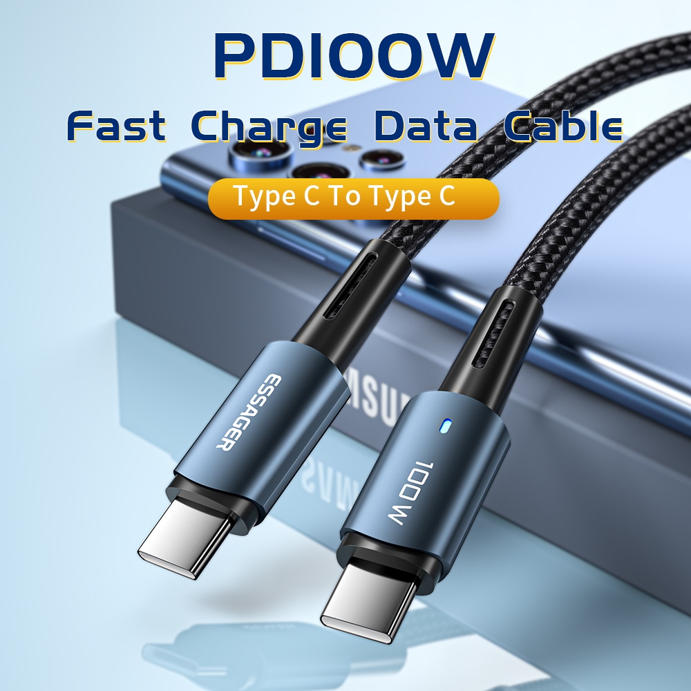 AliExpress Essager 100W USB-C to USB-C Charging Cable, view 2