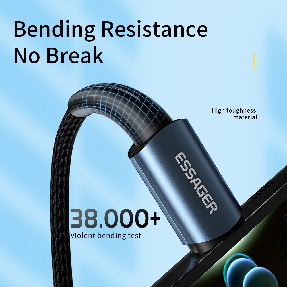 AliExpress Essager 100W USB-C to USB-C Charging Cable, view 3