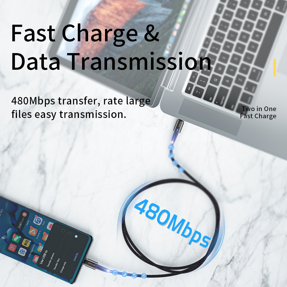 AliExpress Essager 100W USB-C to USB-C Charging Cable, view 5