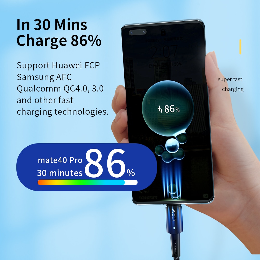 AliExpress Essager 100W USB-C to USB-C Charging Cable, view 6