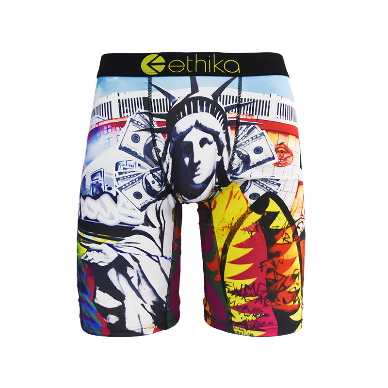 AliExpress ETHIKA 1Pcs Men Underwear Boxers Breathable Mesh Crotch Man Underpants Plus Size L-3XL Mens Panties Printed Men's Boxers Briefs, view 3