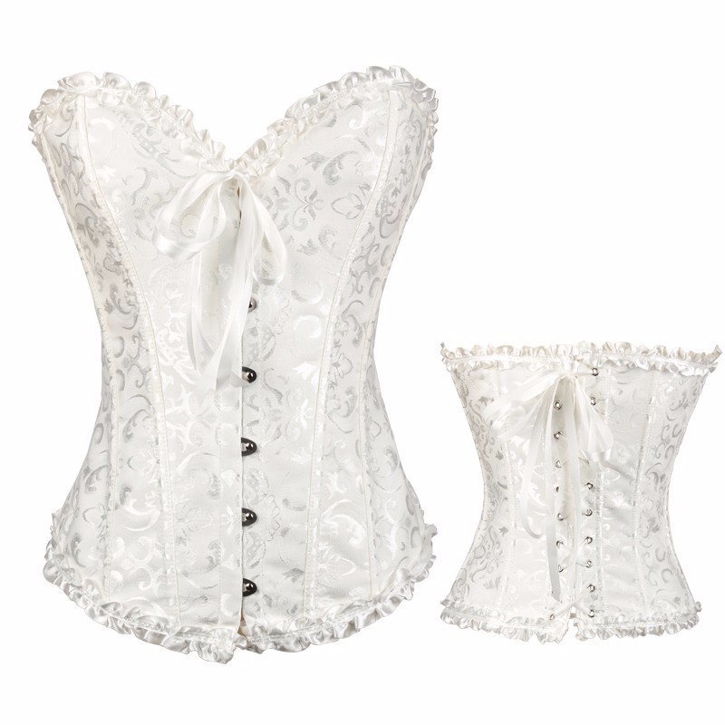 AliExpress European and American Court Style Corset Jacquard Lace Back Strap Adjustable Waist Molding Belly Supporting Bone Shapewear 8111, view 4