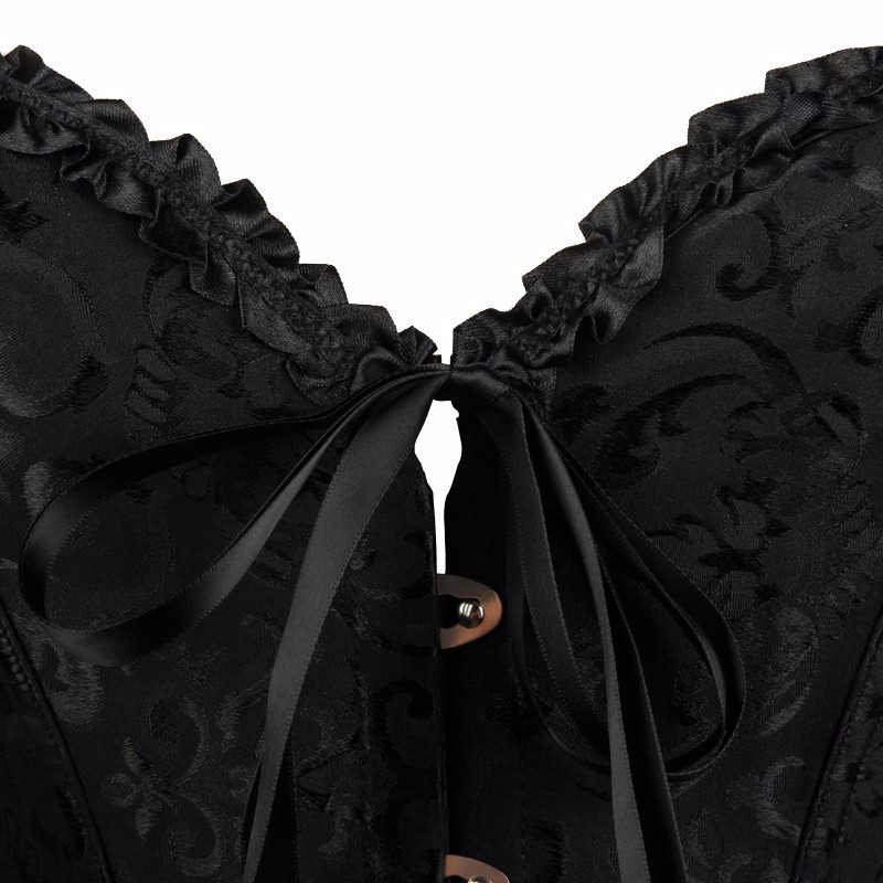 AliExpress European and American Court Style Corset Jacquard Lace Back Strap Adjustable Waist Molding Belly Supporting Bone Shapewear 8111, view 5