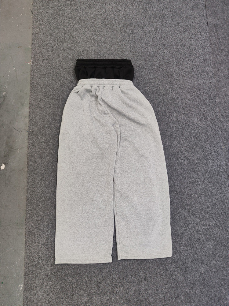 AliExpress European and American Embroidered Street Couple Double Head Double Waist Pants Personalized Printed Pattern Pants, view 2
