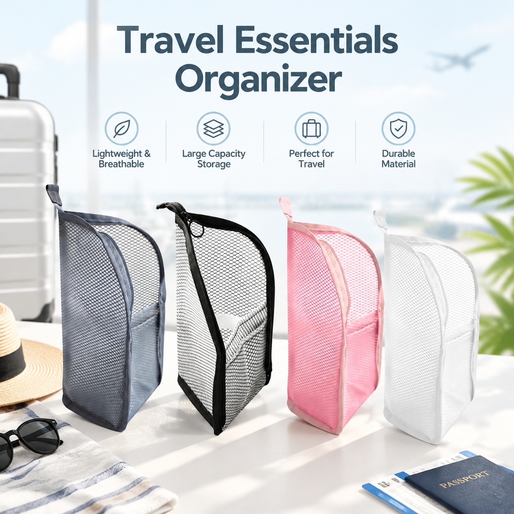 AliExpress Stand-Up EVA Mesh Travel Toiletry Bag