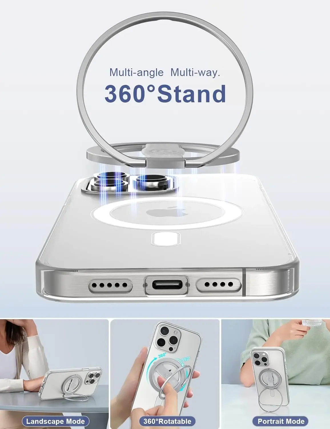 AliExpress EWA MagOne Magnetic Phone Ring Stand for MagSafe, view 2