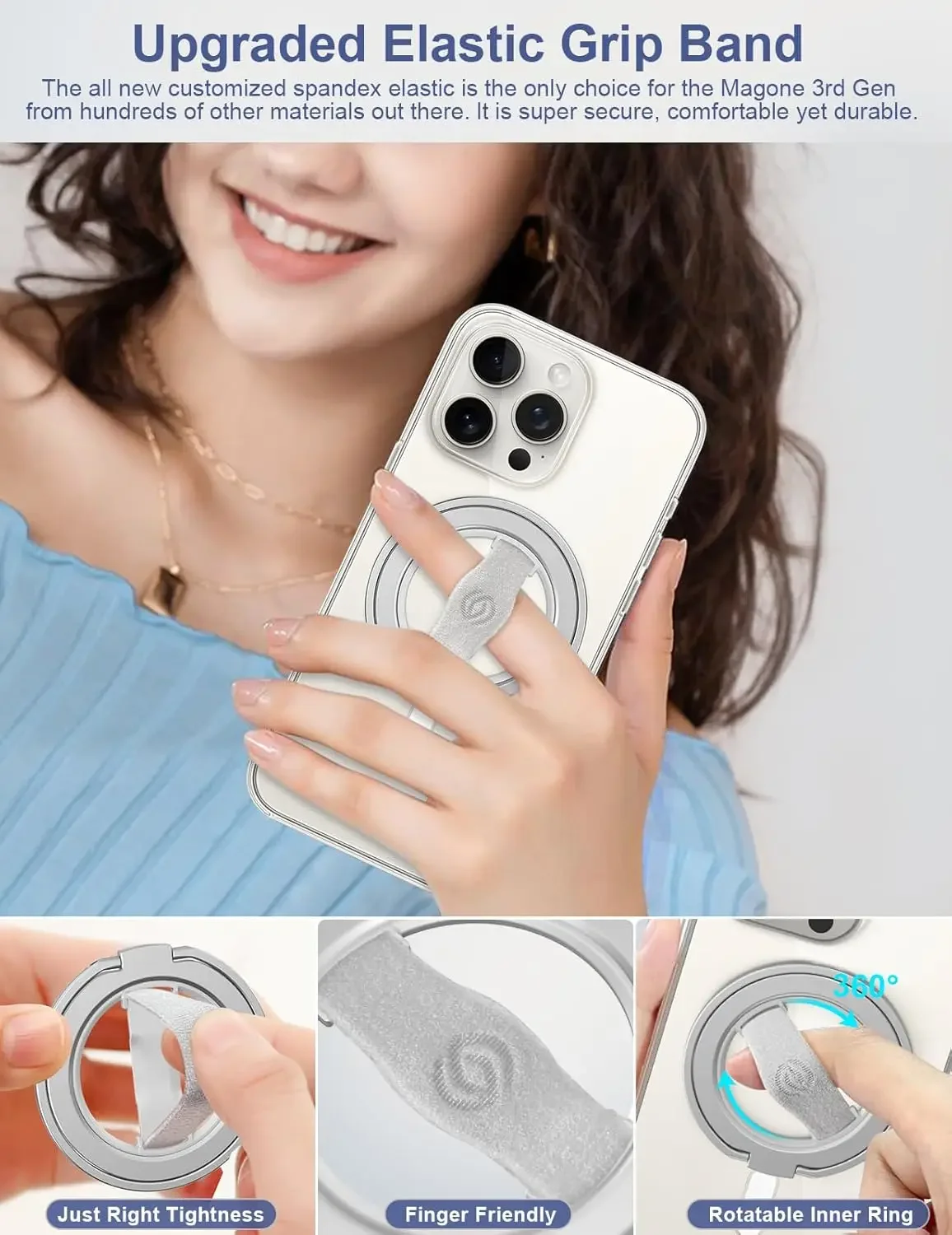 AliExpress EWA MagOne Magnetic Phone Ring Stand for MagSafe, view 3