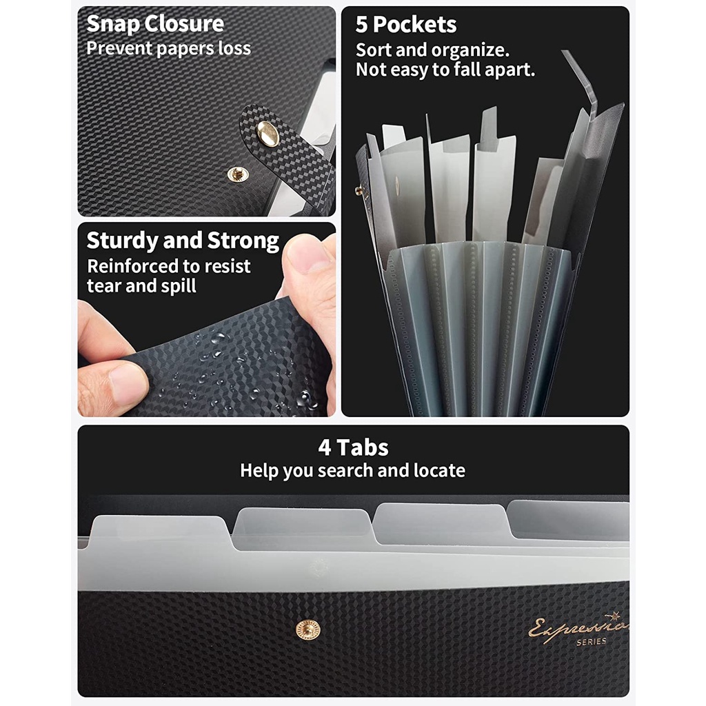 AliExpress 5-Pocket Expanding A4 File Folder, view 4
