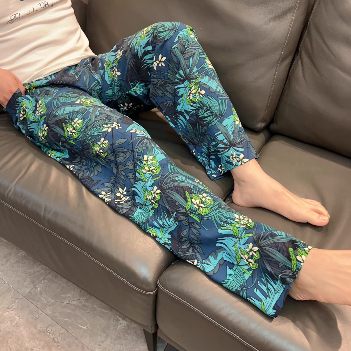 AliExpress Extra Large Size Stylish Pajama Pants for Men, Spring and Autumn, Plus Size, Oversized, Casual Long Pants, Thin Style, Home Wear Pants, view 4