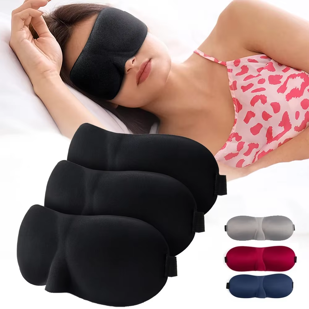 AliExpress Eye Mask for Sleeping 3D Contoured Cup Blindfold Concave Molded Night Sleep Face Masks Block Out Light with Women Men Eyepatch