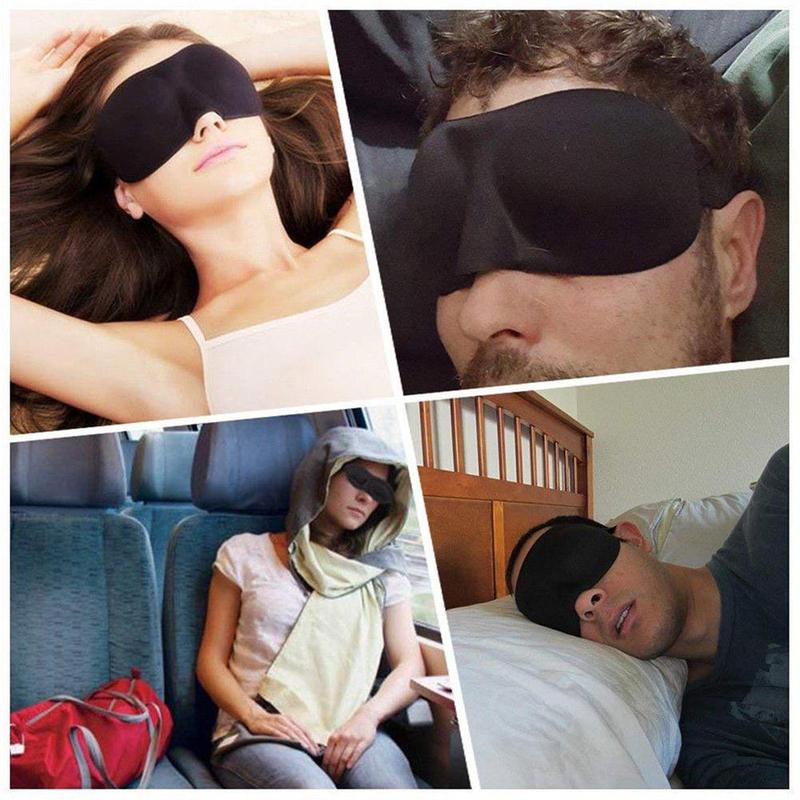 AliExpress Eye Mask for Sleeping 3D Contoured Cup Blindfold Concave Molded Night Sleep Face Masks Block Out Light with Women Men Eyepatch, view 3