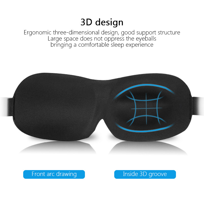 AliExpress Eye Mask for Sleeping 3D Contoured Cup Blindfold Concave Molded Night Sleep Face Masks Block Out Light with Women Men Eyepatch, view 4