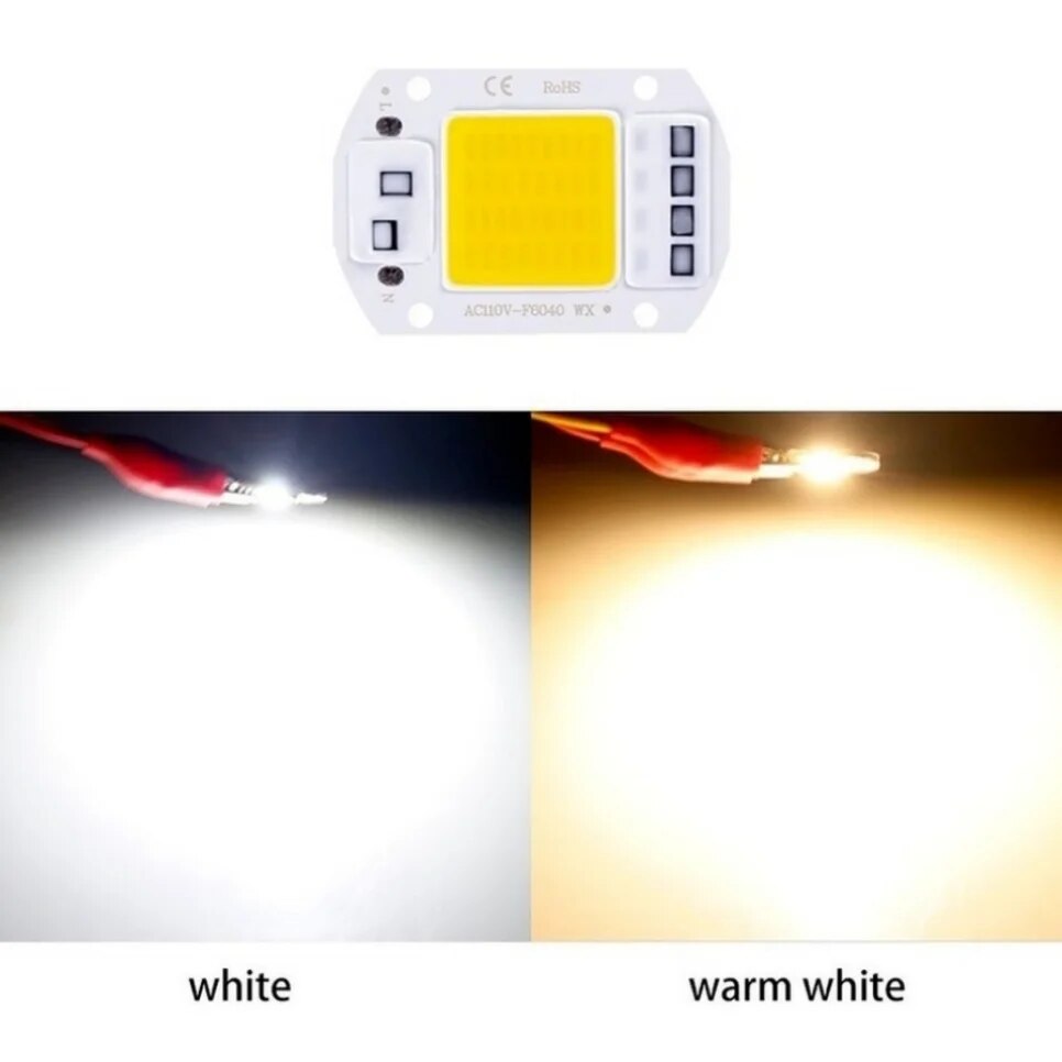 AliExpress F6040 20W/30W/50W AC 220V COB Module LED Chip Diodes Lamp Bulb for Outdoor Focus Spotlight Garden Integrated Light Beads, view 4