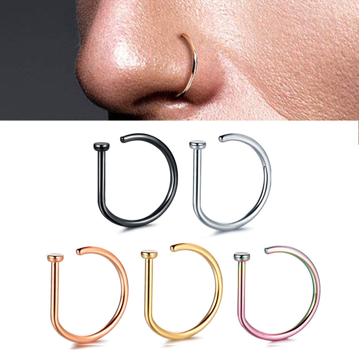 AliExpress Non-Pierce Fake Nose Ring Hoop