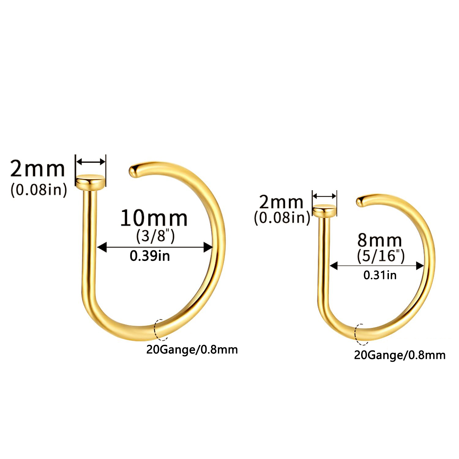 AliExpress Non-Pierce Fake Nose Ring Hoop, view 2