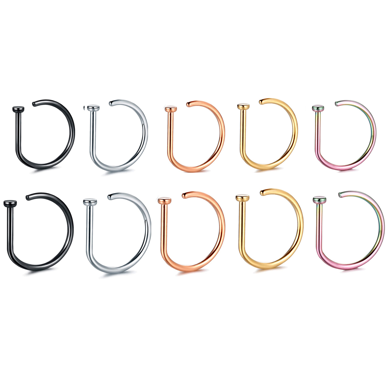 AliExpress Non-Pierce Fake Nose Ring Hoop, view 5