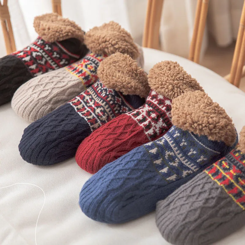 AliExpress Fall and Winter Floor Socks Home Warm Women Men Socks Snow Socks Sleep Carpet Socks Slippers Socks Men Non-slip Yoga Socks 2024, view 2