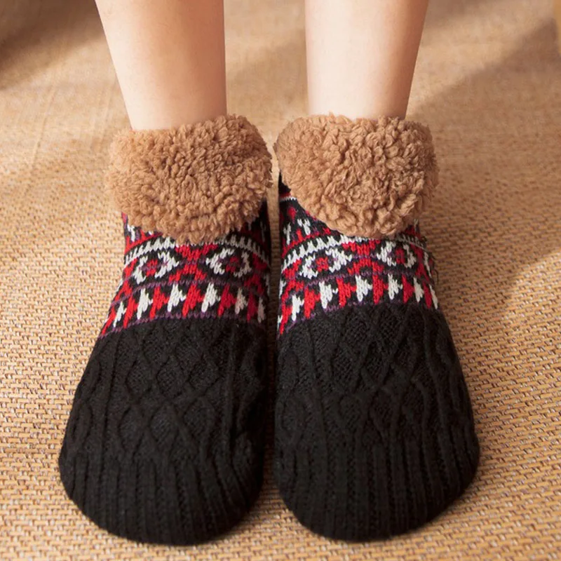 AliExpress Fall and Winter Floor Socks Home Warm Women Men Socks Snow Socks Sleep Carpet Socks Slippers Socks Men Non-slip Yoga Socks 2024, view 5