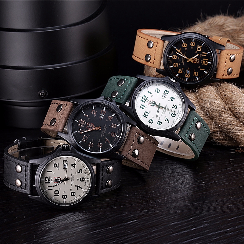 AliExpress Men's Arabic-Dial Quartz Calendar Watch, view 2