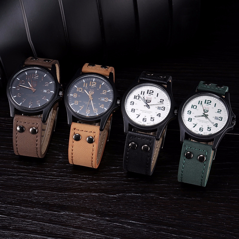 AliExpress Men's Arabic-Dial Quartz Calendar Watch, view 3