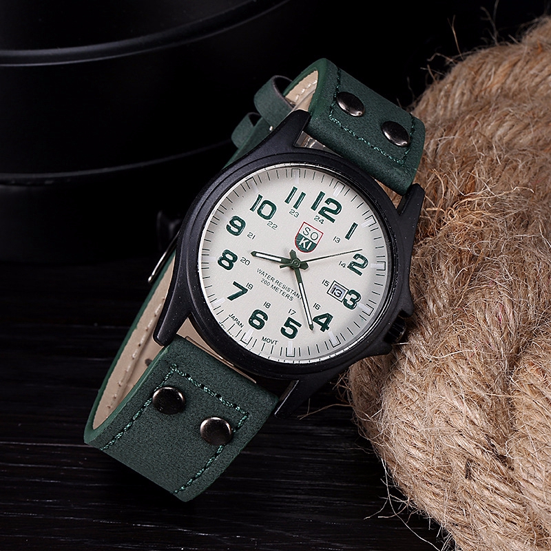 AliExpress Men's Arabic-Dial Quartz Calendar Watch, view 6