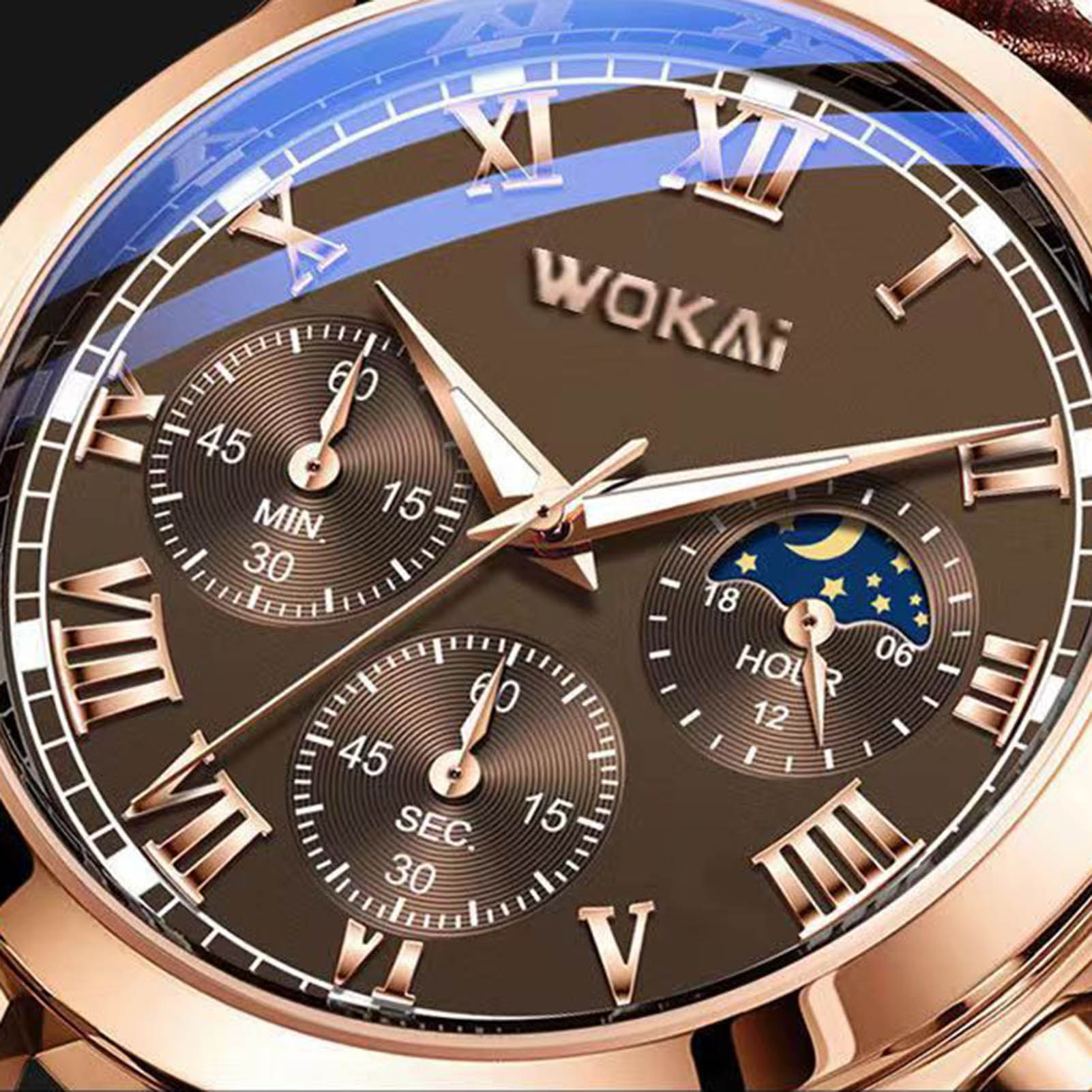 AliExpress Men's Business Quartz Watch with PU Leather Strap, view 5