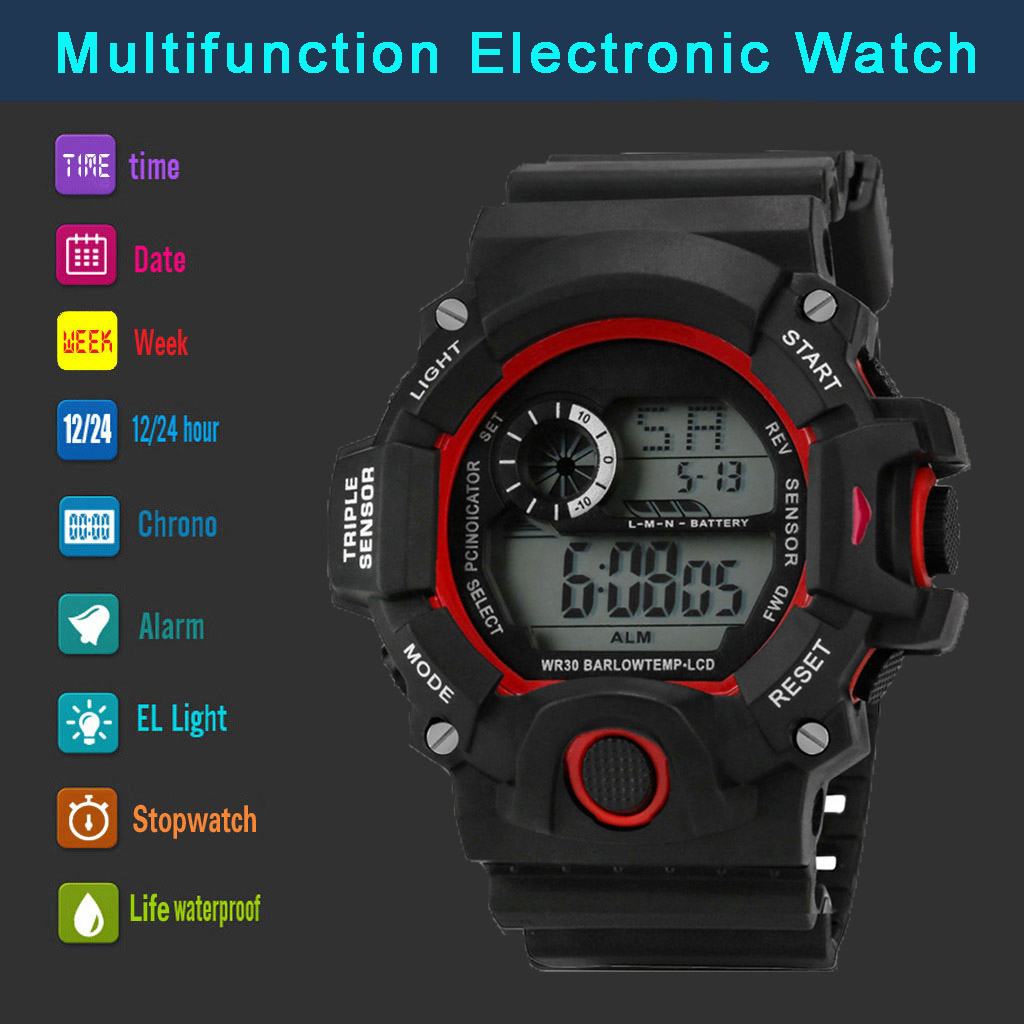 AliExpress Men's Large-Dial Digital Military Sports Watch, view 5