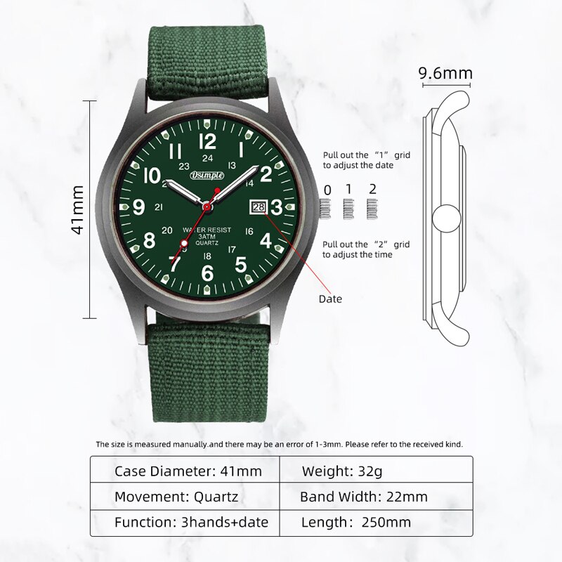 AliExpress Men's Military Quartz Watch with Nylon Strap, view 2