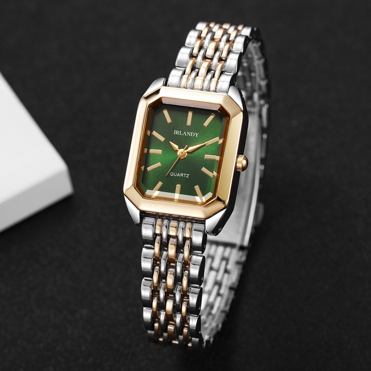AliExpress Women's Rectangle Steel Strap Quartz Watch, view 5