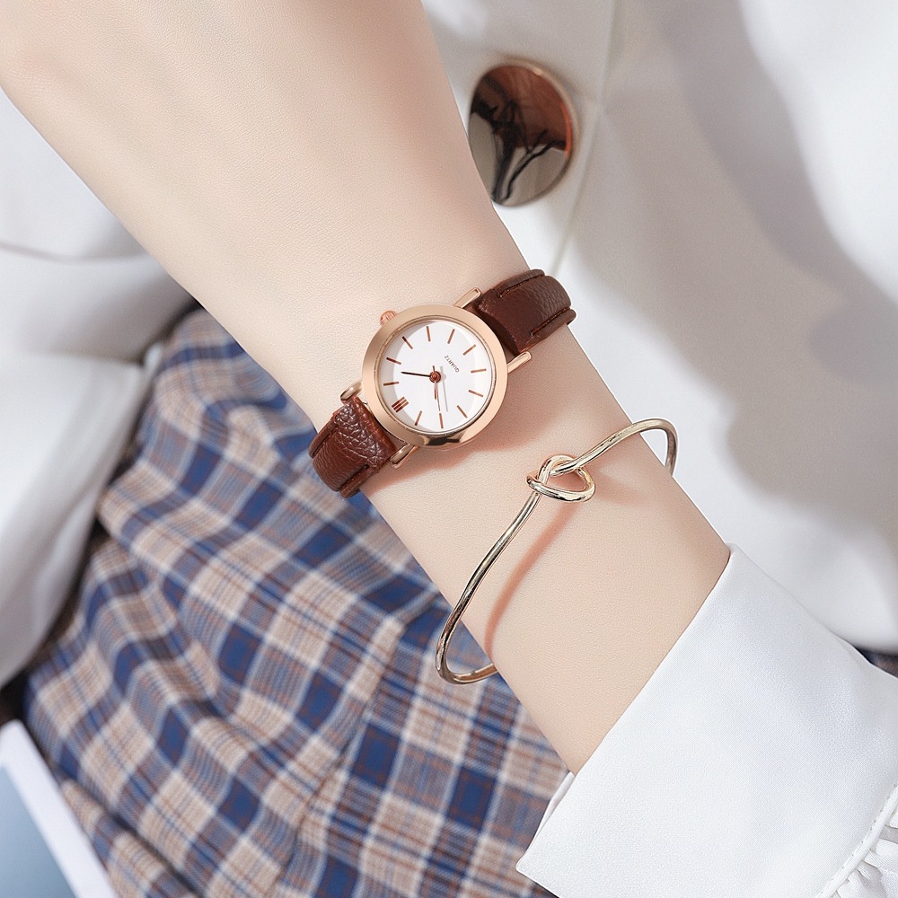 AliExpress Women's Small-Dial Leather Band Quartz Watch, view 2