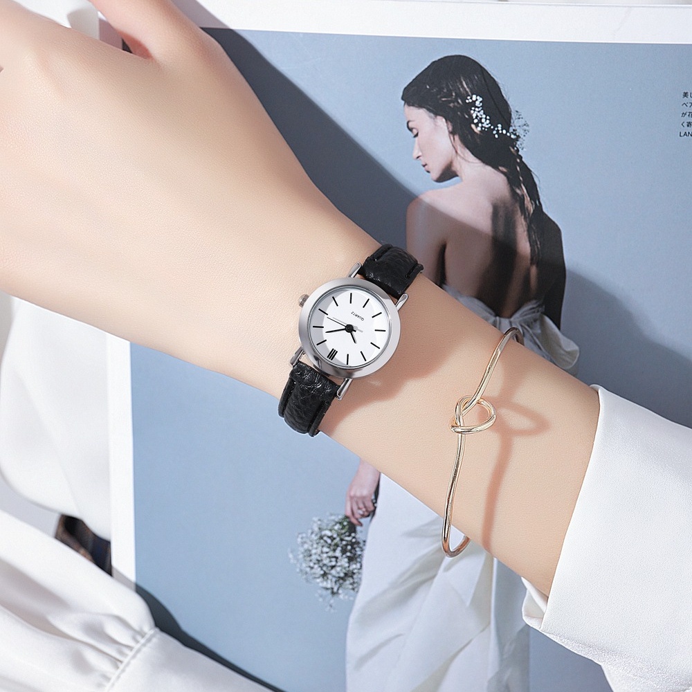 AliExpress Women's Small-Dial Leather Band Quartz Watch, view 3